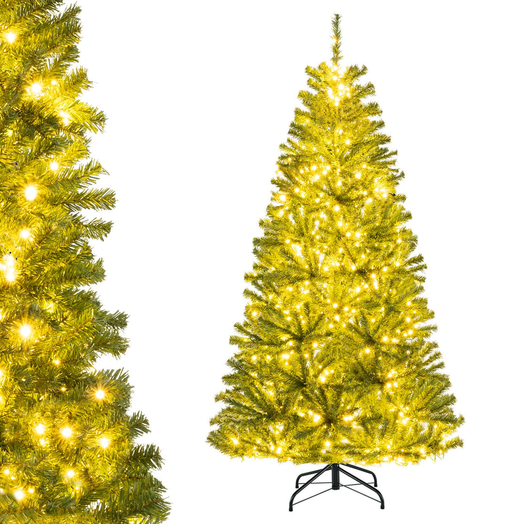 6/7/8 FT Pre-Lit Artificial Christmas Tree with Remote Control and LED Lights