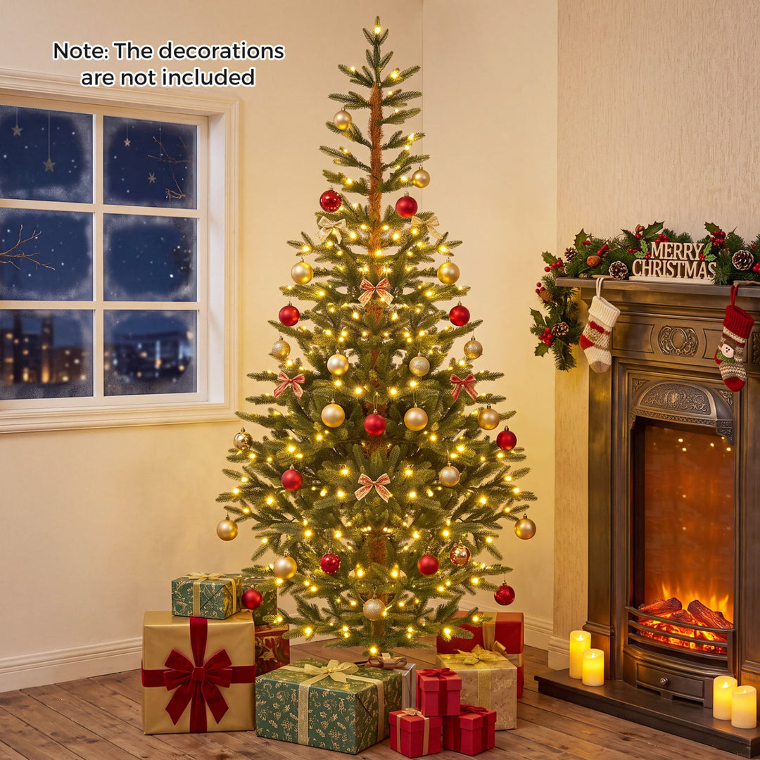 6 FT Pre-Lit Artificial Christmas Tree with 250 LED Lights