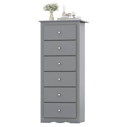6 Drawers Chest Dresser Clothes Storage Bedroom Furniture Cabinet