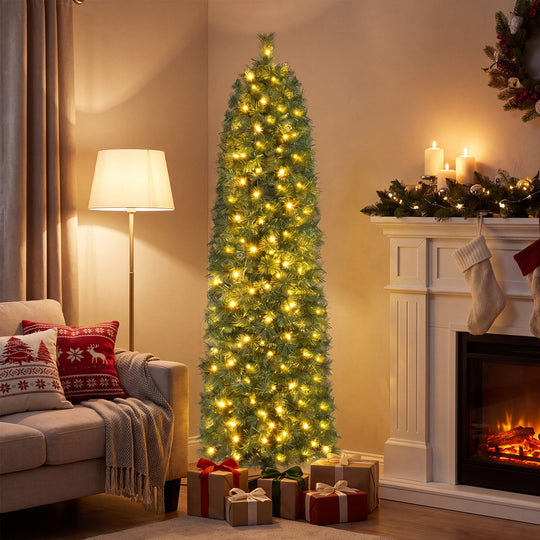 8 FT Artificial Pine Christmas Tree with 575 Branch Tips