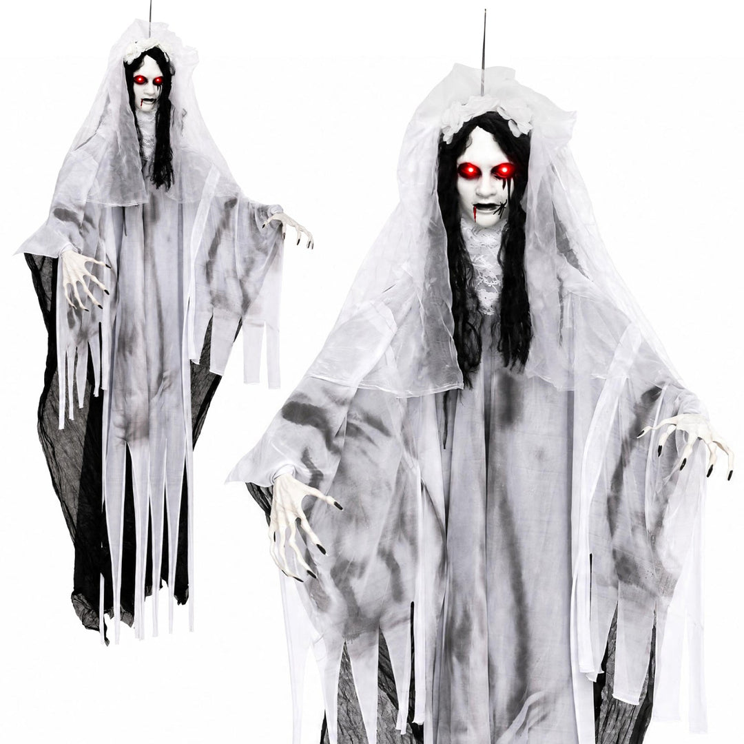 6 FT Ghost Bride Halloween Decoration with Sound & Lights