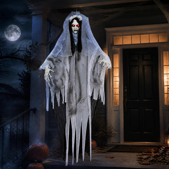 6 FT Ghost Bride Halloween Decoration with Sound & Lights