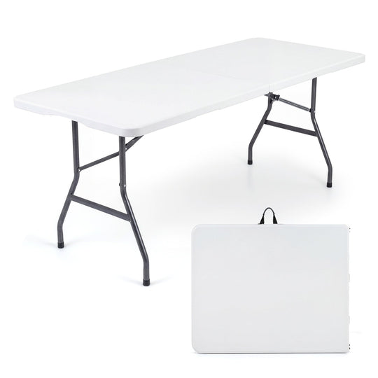 6 FT Fold-in-Half Camping Table with Carrying Handle