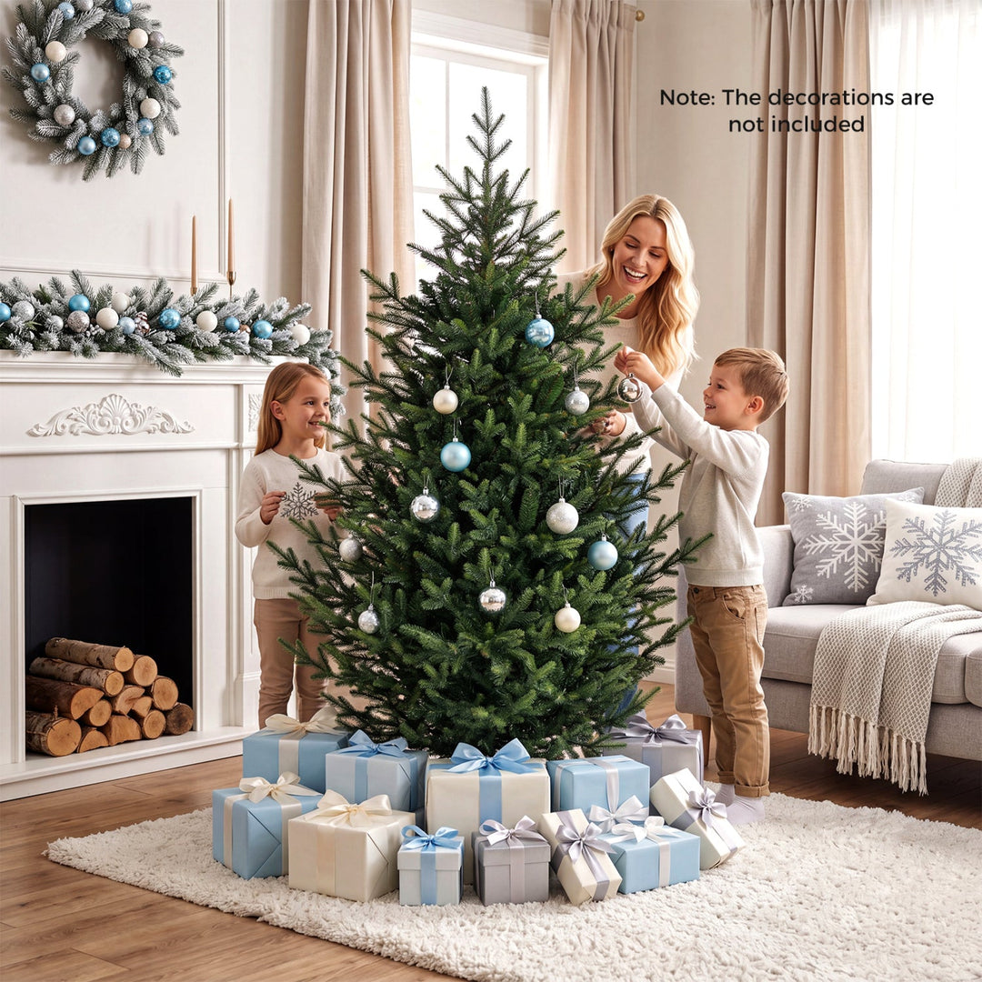 6 FT Pre-Lit Artificial Christmas Tree with 240 LED Lights