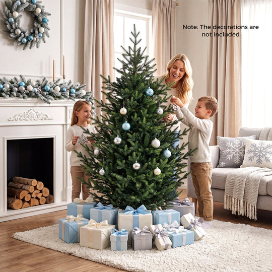 6 FT Pre-Lit Artificial Christmas Tree with 240 LED Lights