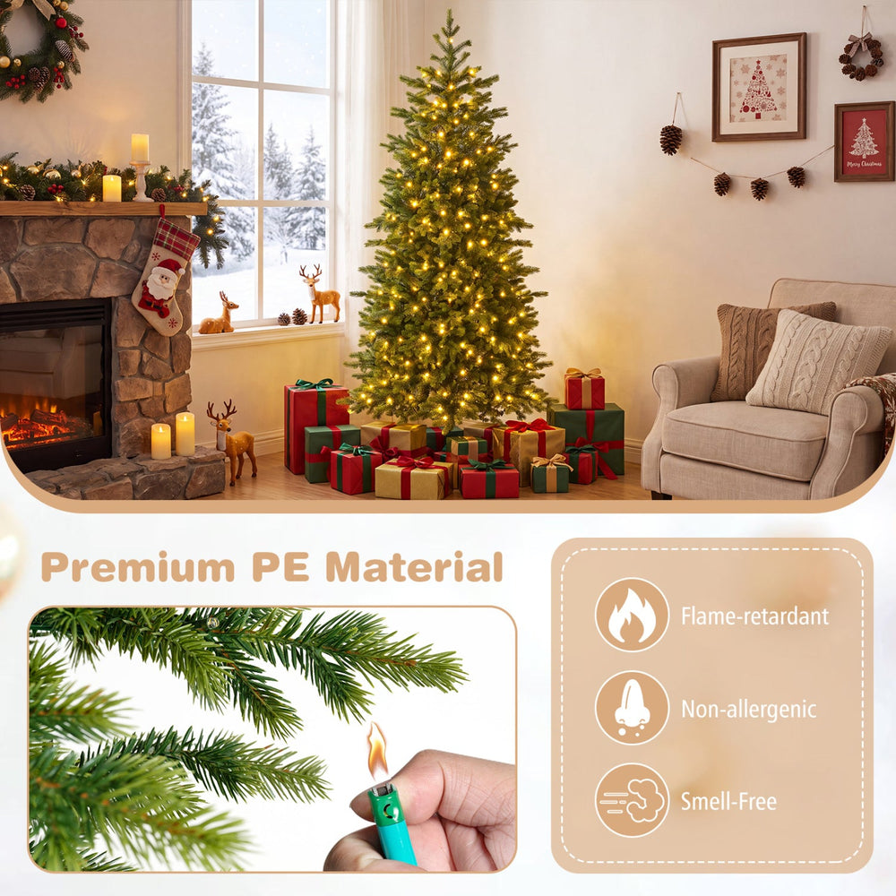 6 FT Pre-Lit Christmas Tree with 250 Dimmable LED Lights