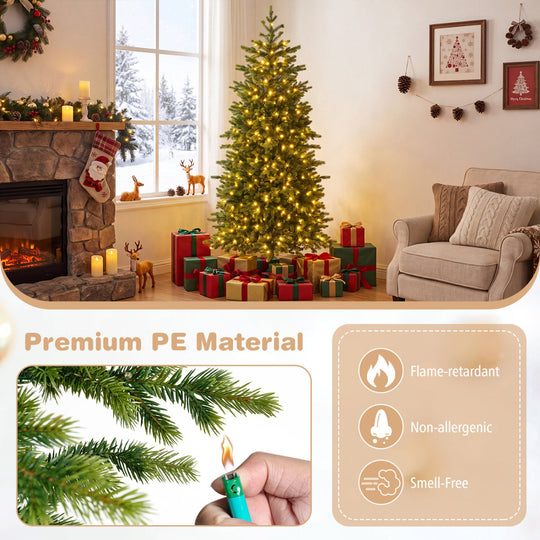 6 FT Pre-Lit Christmas Tree with 250 Dimmable LED Lights