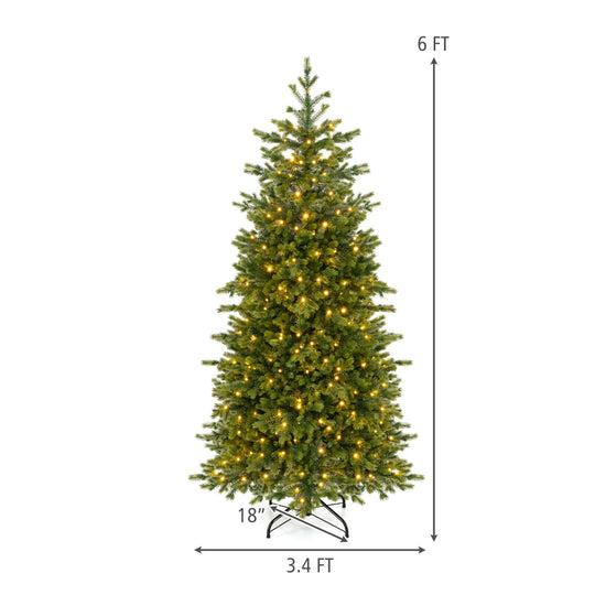6 FT Pre-Lit Christmas Tree with 250 Dimmable LED Lights
