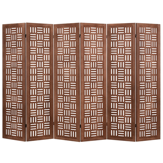 4-Panel Solid Wood Room Divider Folding Partition Stand