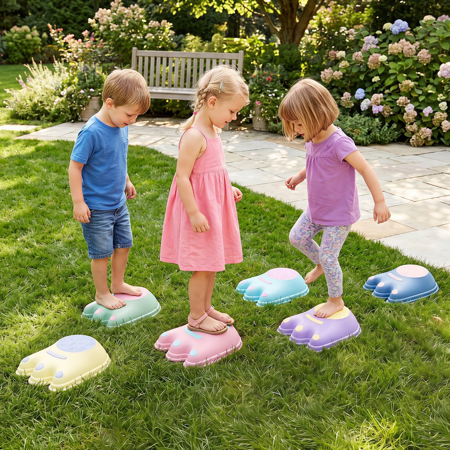 6 Pieces Stepping Stones for Kids with Cute Monster Theme – GBruno Store