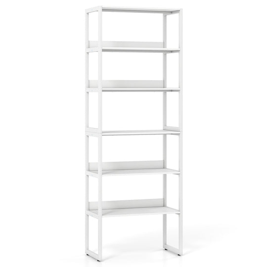 6-Tier Bookshelf with Metal Frame and Anti-Tipping Kits