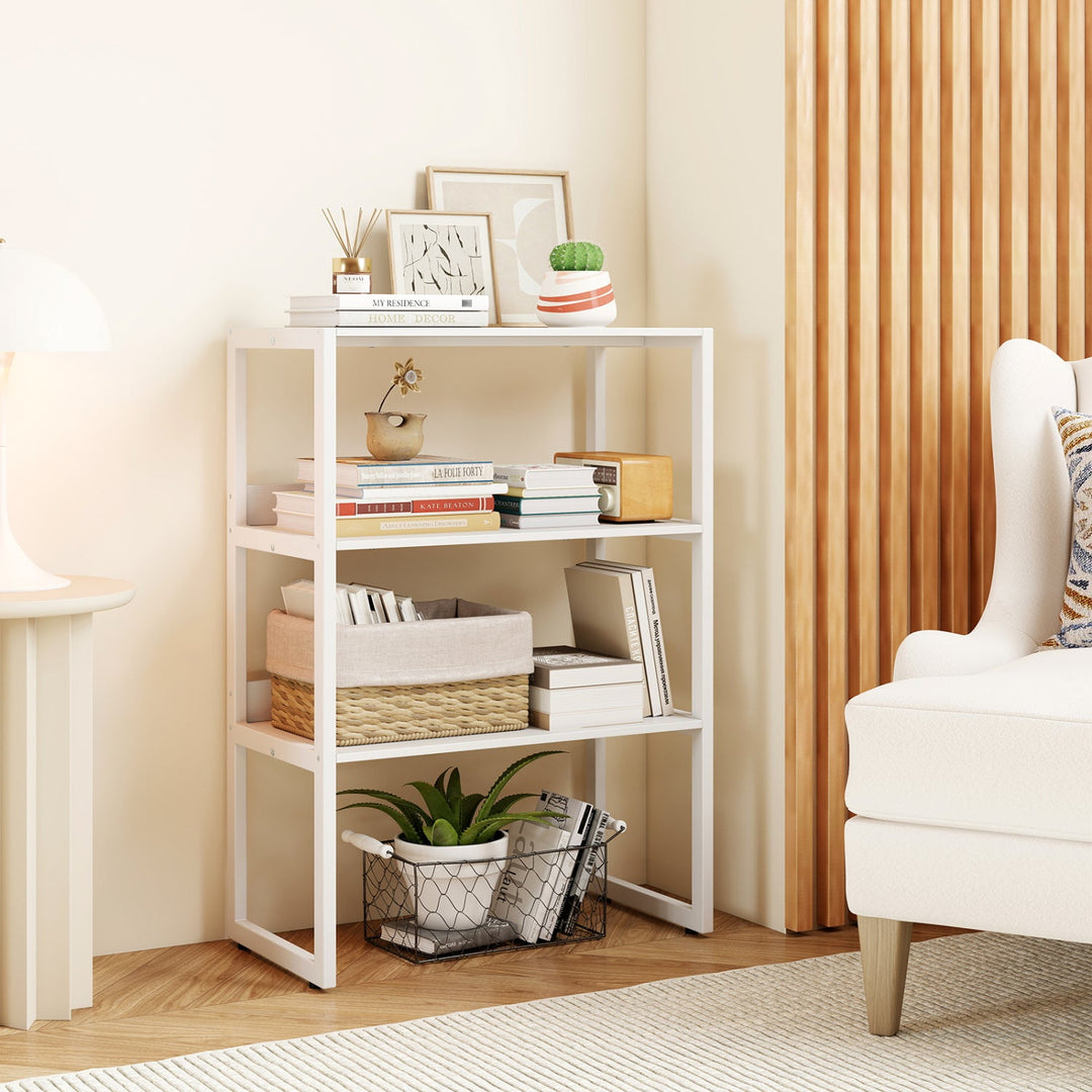 6-Tier Bookshelf with Metal Frame and Anti-Tipping Kits