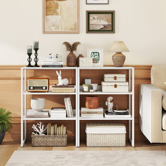 6-Tier Bookshelf with Metal Frame and Anti-Tipping Kits
