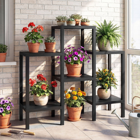 6-Tier Plastic Modular Storage Shelves for Living Room and Kitchen
