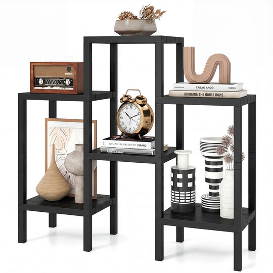 6-Tier Plastic Modular Storage Shelves for Living Room and Kitchen