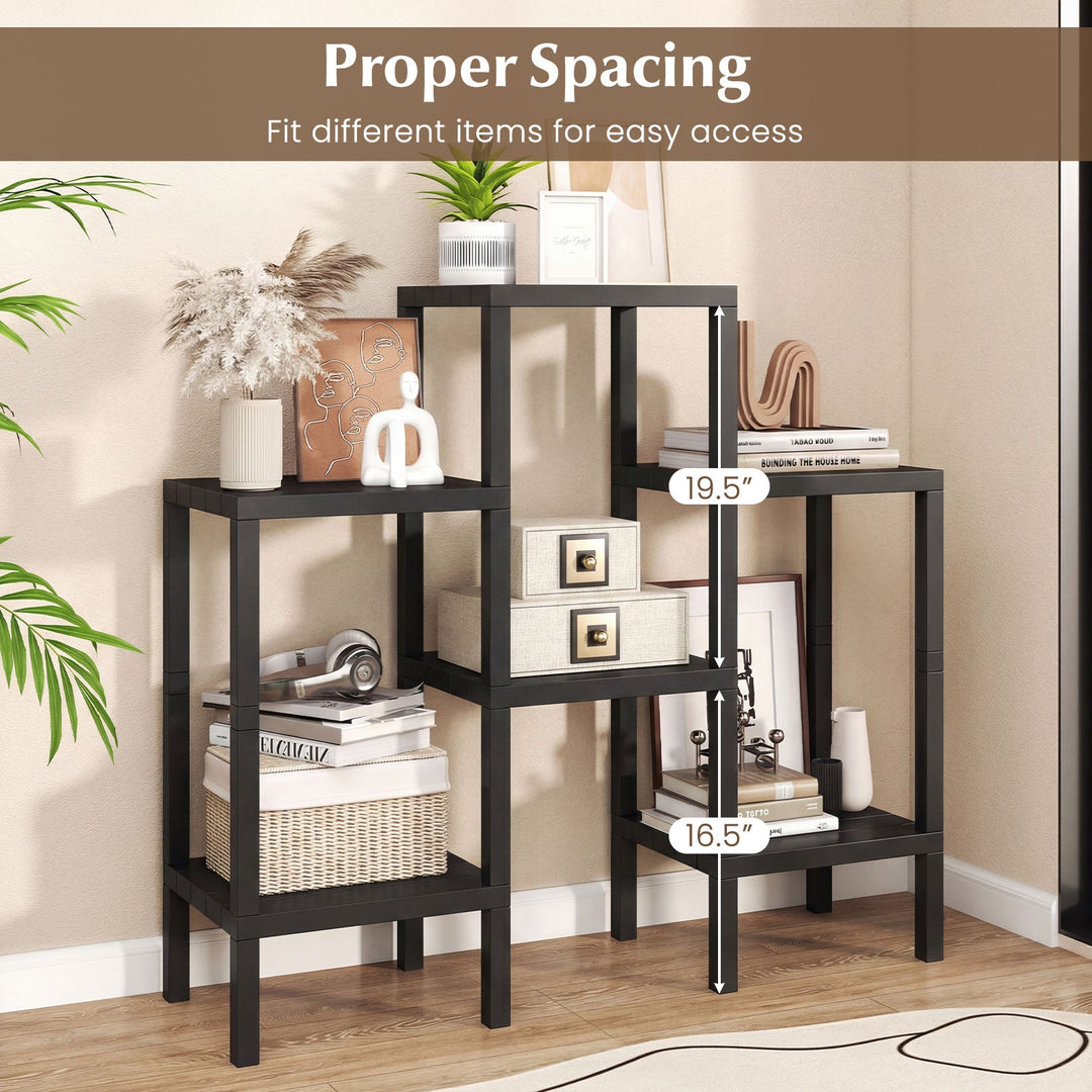 6-Tier Plastic Modular Storage Shelves for Living Room and Kitchen
