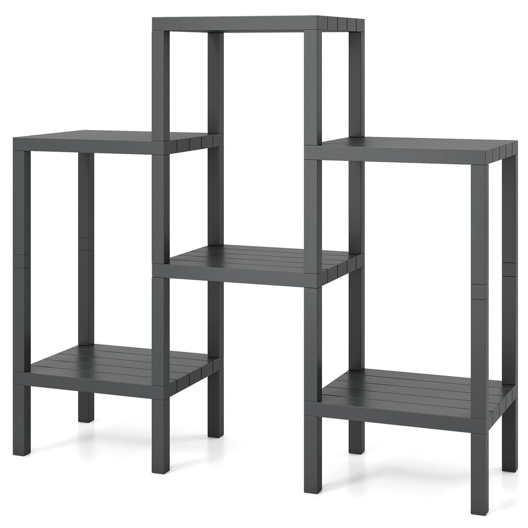 6-Tier Plastic Modular Storage Shelves for Living Room and Kitchen