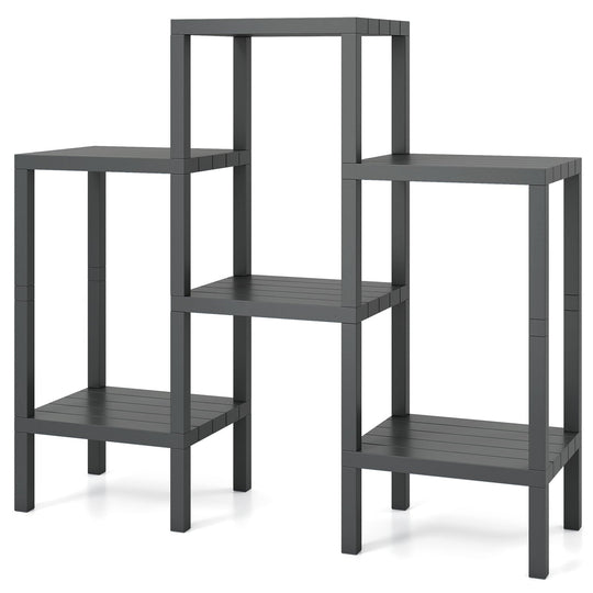 6-Tier Plastic Modular Storage Shelves for Living Room and Kitchen