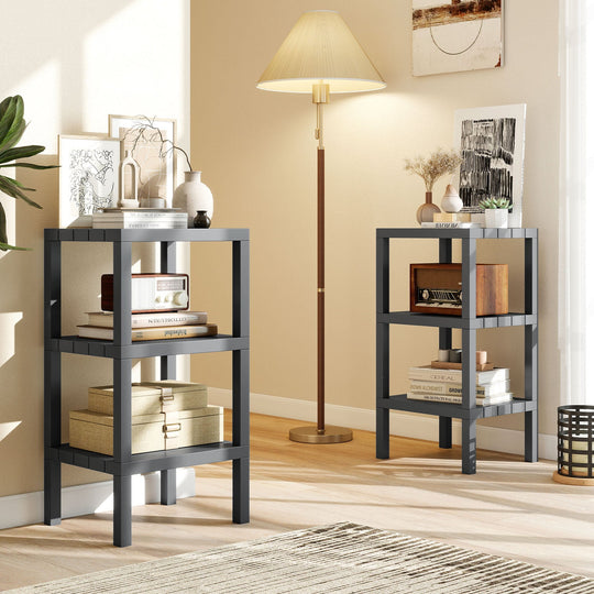 6-Tier Plastic Modular Storage Shelves for Living Room and Kitchen