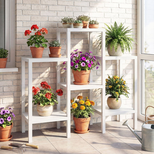 6-Tier Plastic Modular Storage Shelves for Living Room and Kitchen