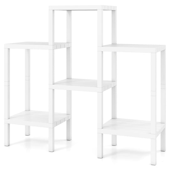 6-Tier Plastic Modular Storage Shelves for Living Room and Kitchen