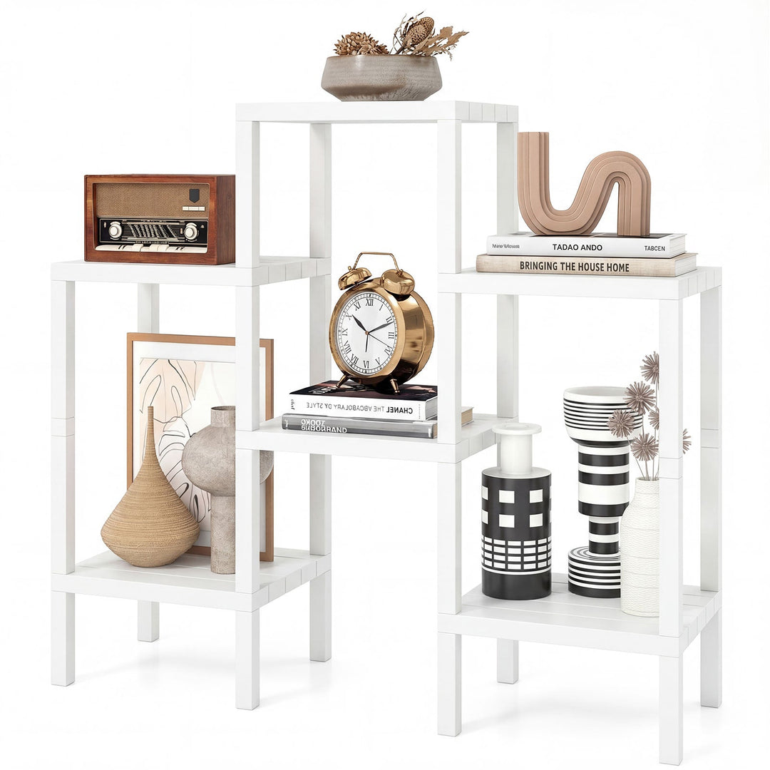 6-Tier Plastic Modular Storage Shelves for Living Room and Kitchen