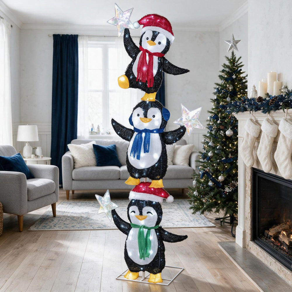 6 ft Pre-lit Penguin Christmas Yard Decoration for Holiday Decor