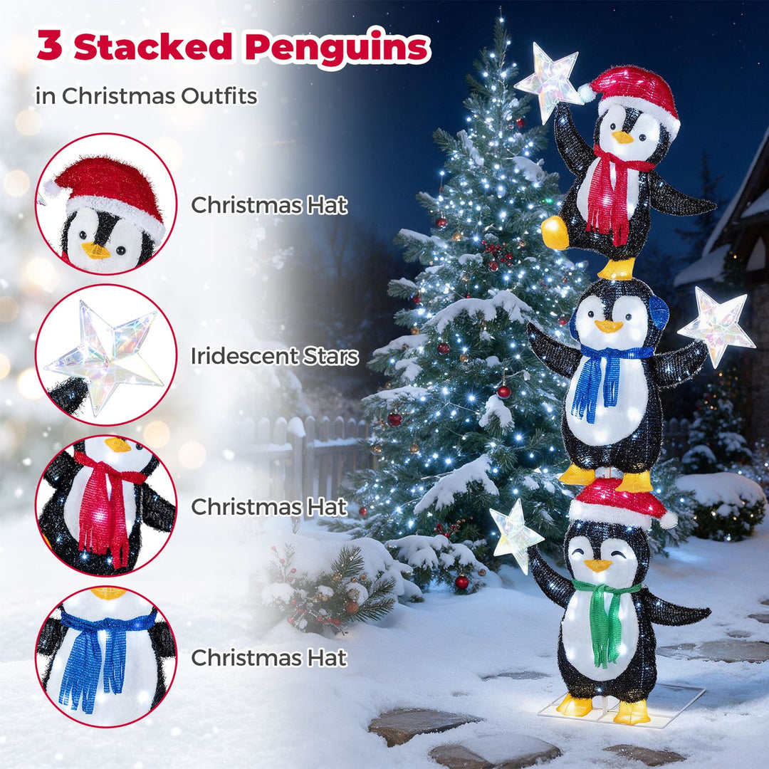 6 ft Pre-lit Penguin Christmas Yard Decoration for Holiday Decor