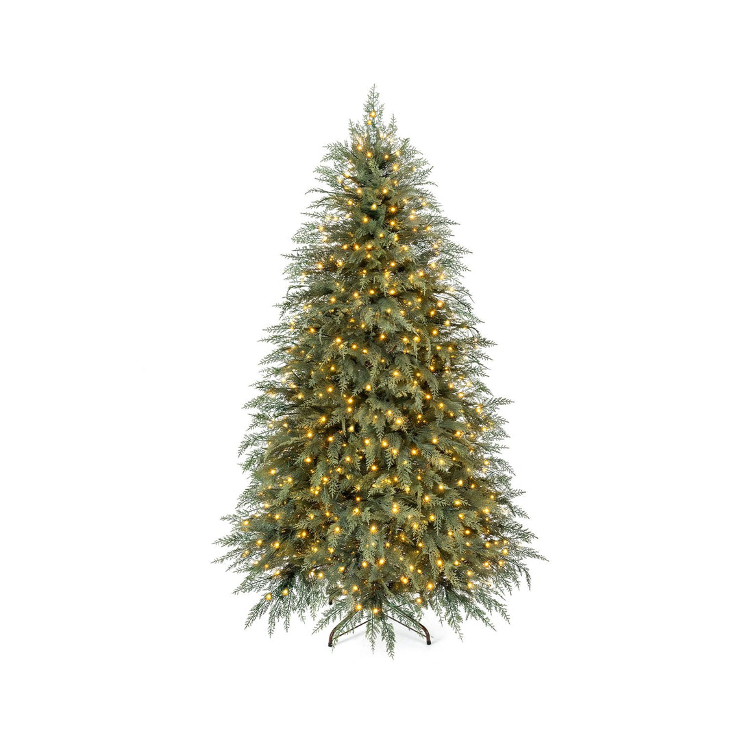 5 FT Artificial Christmas Tree with 406 Full Branch Tips and 245 Warm White LED Lights