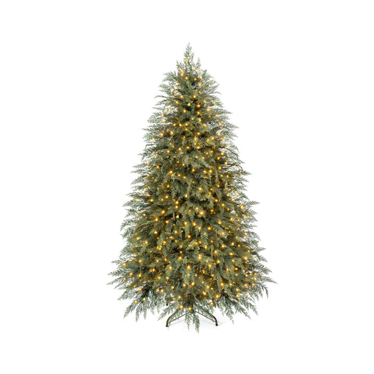 5 FT Artificial Christmas Tree with 406 Full Branch Tips and 245 Warm White LED Lights