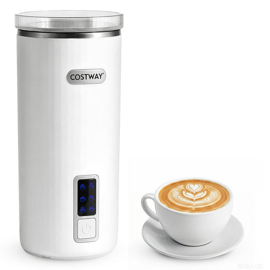 Electric Milk Frother and Steamer 6-in-1 Stainless Steel