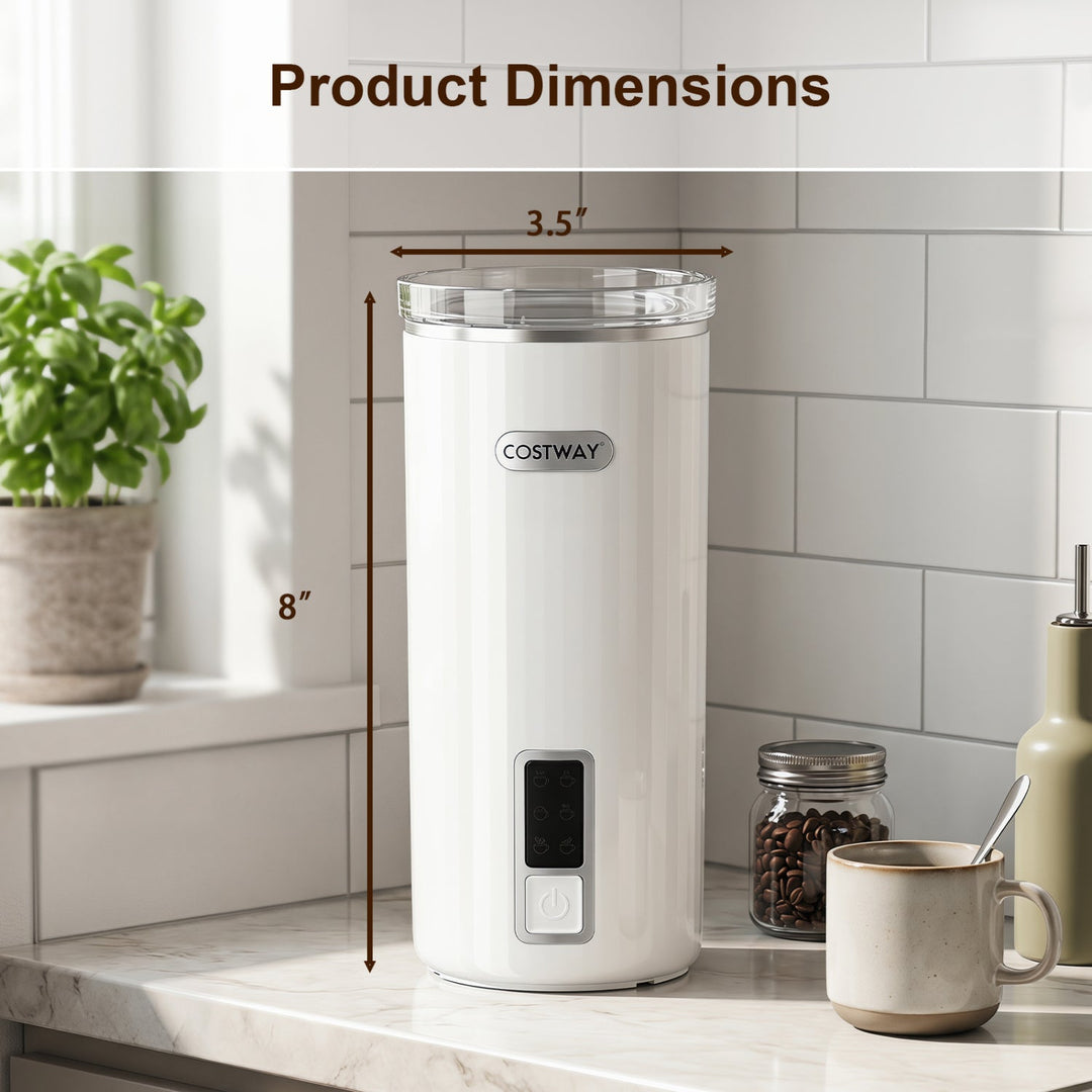 Electric Milk Frother and Steamer 6-in-1 Stainless Steel