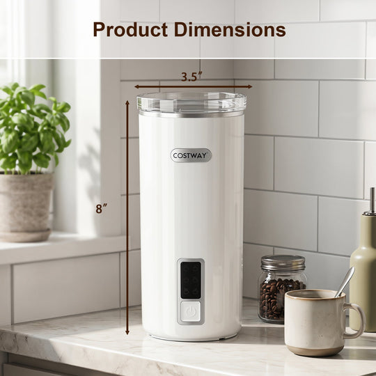 Electric Milk Frother and Steamer 6-in-1 Stainless Steel