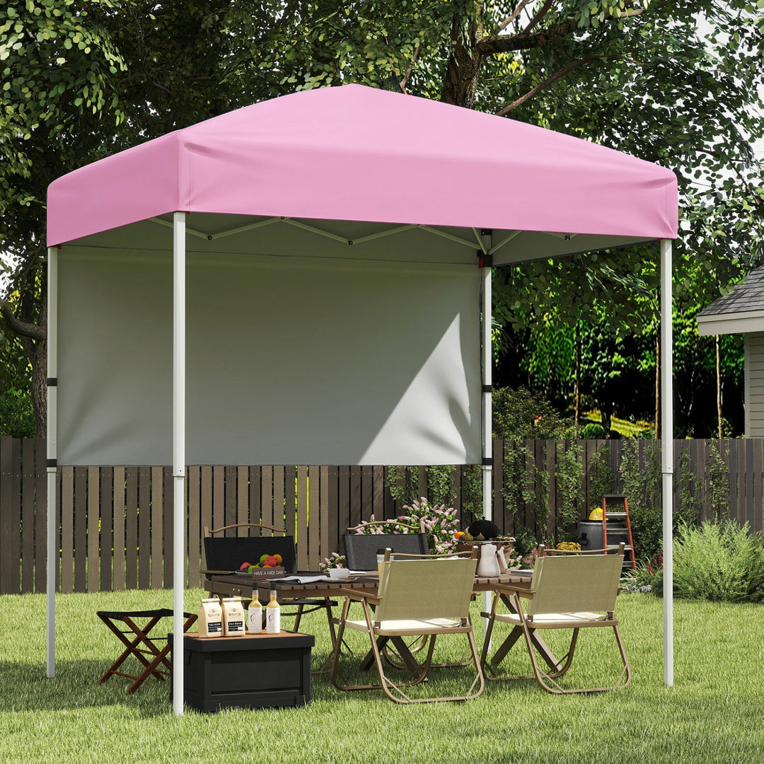 Pop-Up Canopy Tent 6x4 ft with Half Sidewall
