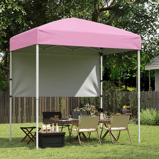 Pop-Up Canopy Tent 6x4 ft with Half Sidewall