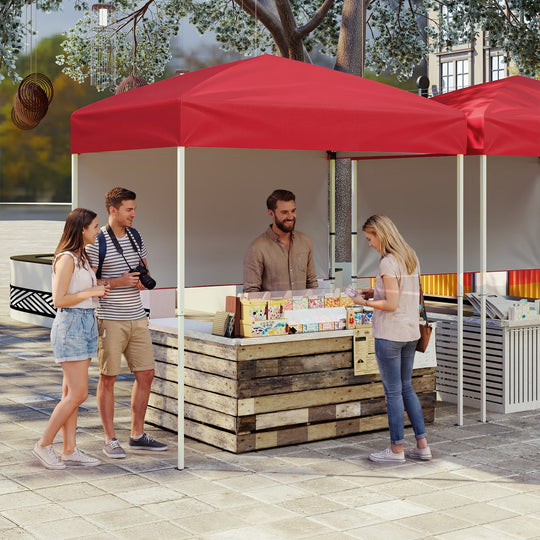 Pop-Up Canopy Tent 6x4 ft with Half Sidewall