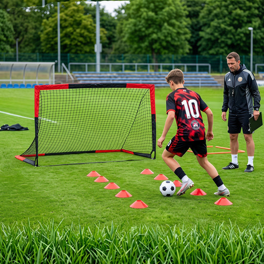 Portable Pop Up Soccer Goals Set 6x4 FT with Target & Cones