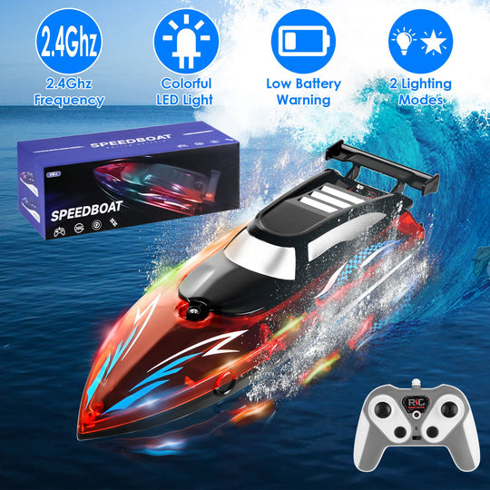 GBruno RC Boat With Colorful LED Light