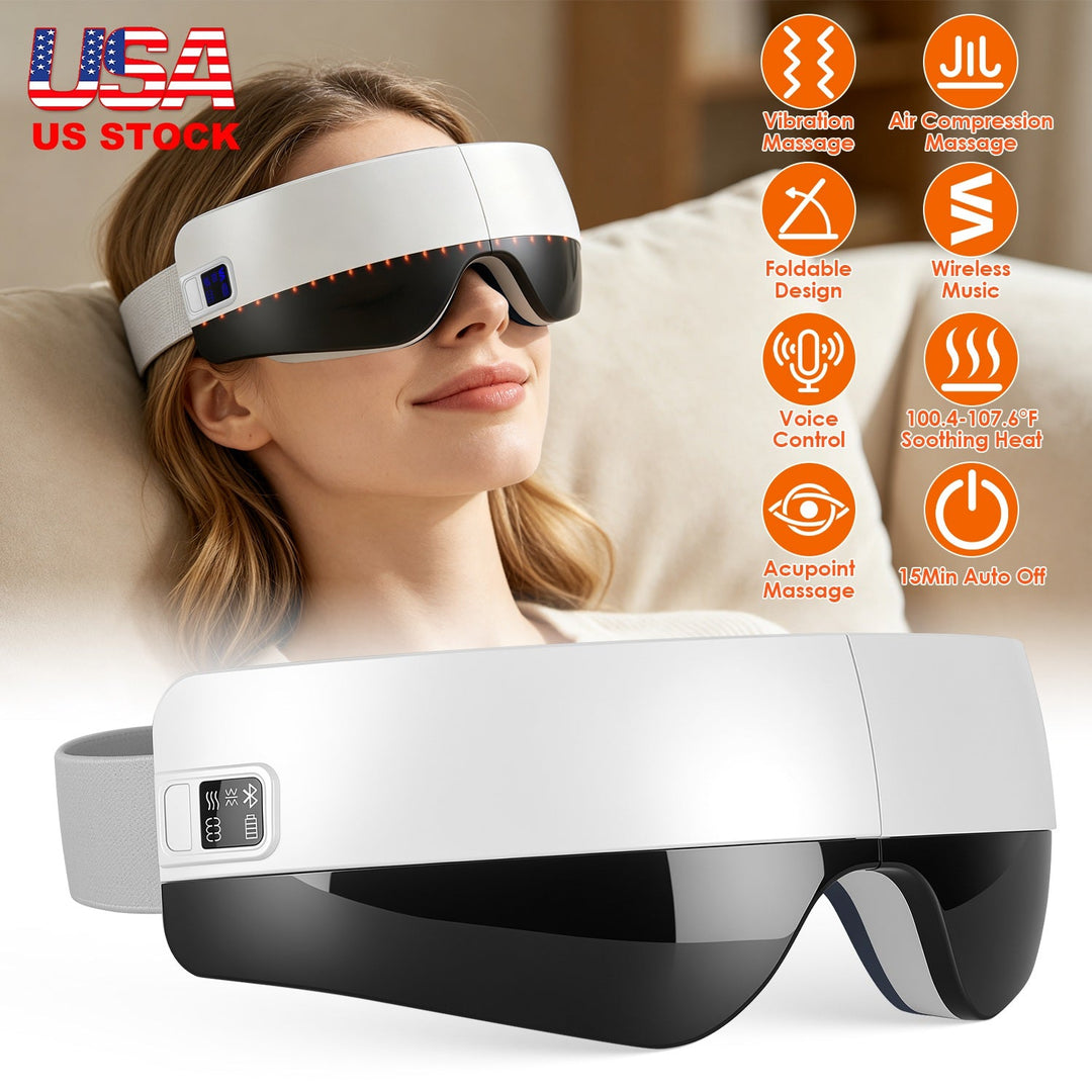 Eye Massager with Heat, Air Compression & Voice Control