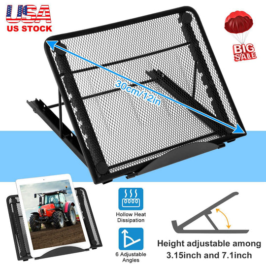 Foldable Laptop Stand Angle Adjustable Tablet PC Holder Riser Portable Ventilated Laptop Phone Desktop Holder Tray