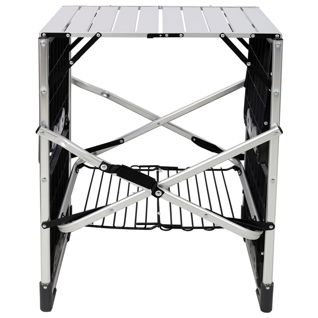 Folding Camping Kitchen Table with Heat-Resistant Top