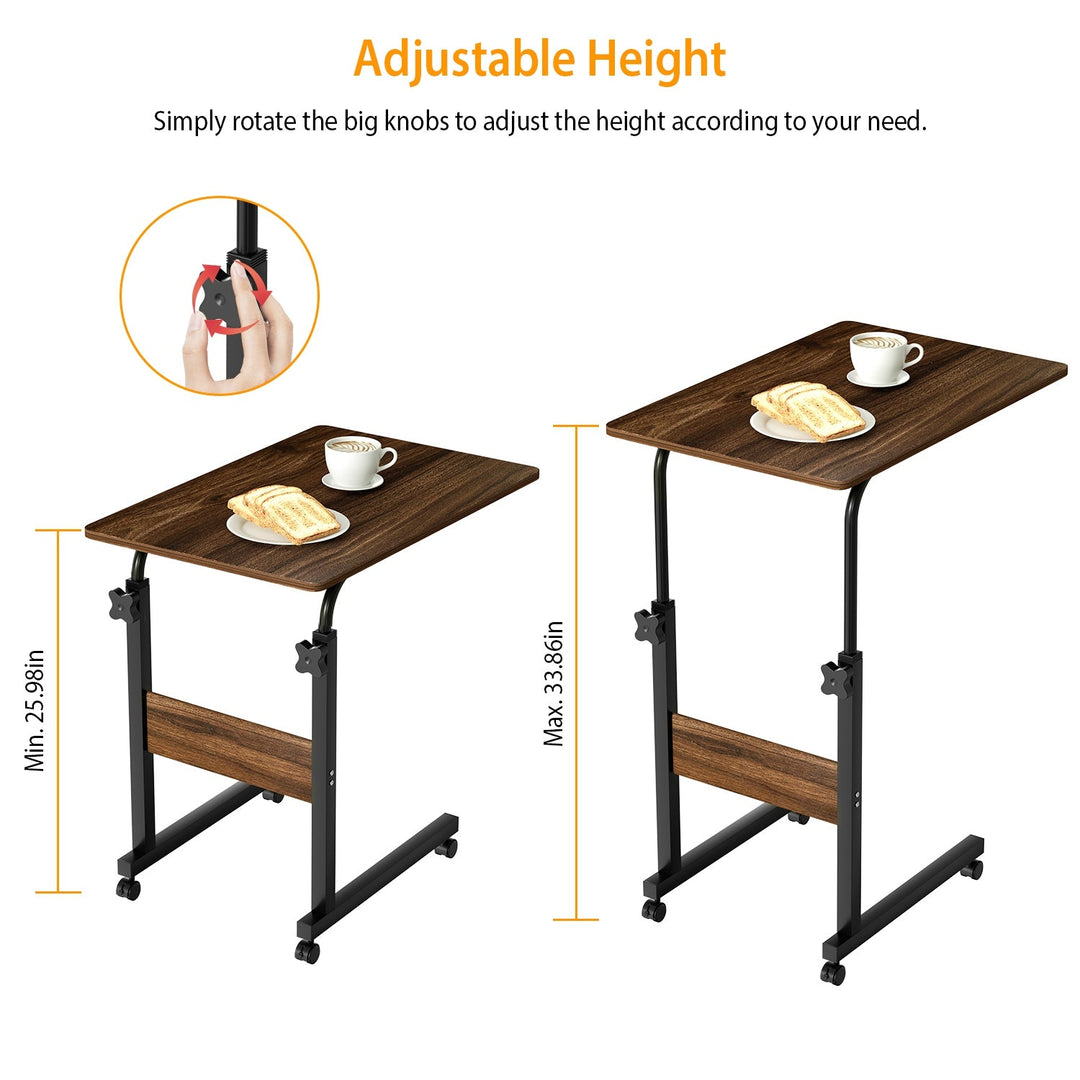 C Side Table Laptop Table Small Slim Snack Side Table for Couch Bed Sofa for Small Spaces Living Room Bedroom