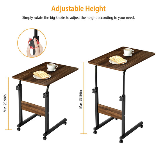 C Side Table Laptop Table Small Slim Snack Side Table for Couch Bed Sofa for Small Spaces Living Room Bedroom