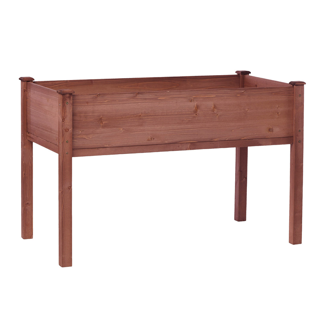31x16x30in Elevated Raised Garden Bed with Legs, Wooden Planter Box for Outdoor Vegetable Herb Flower Fruit Growing
