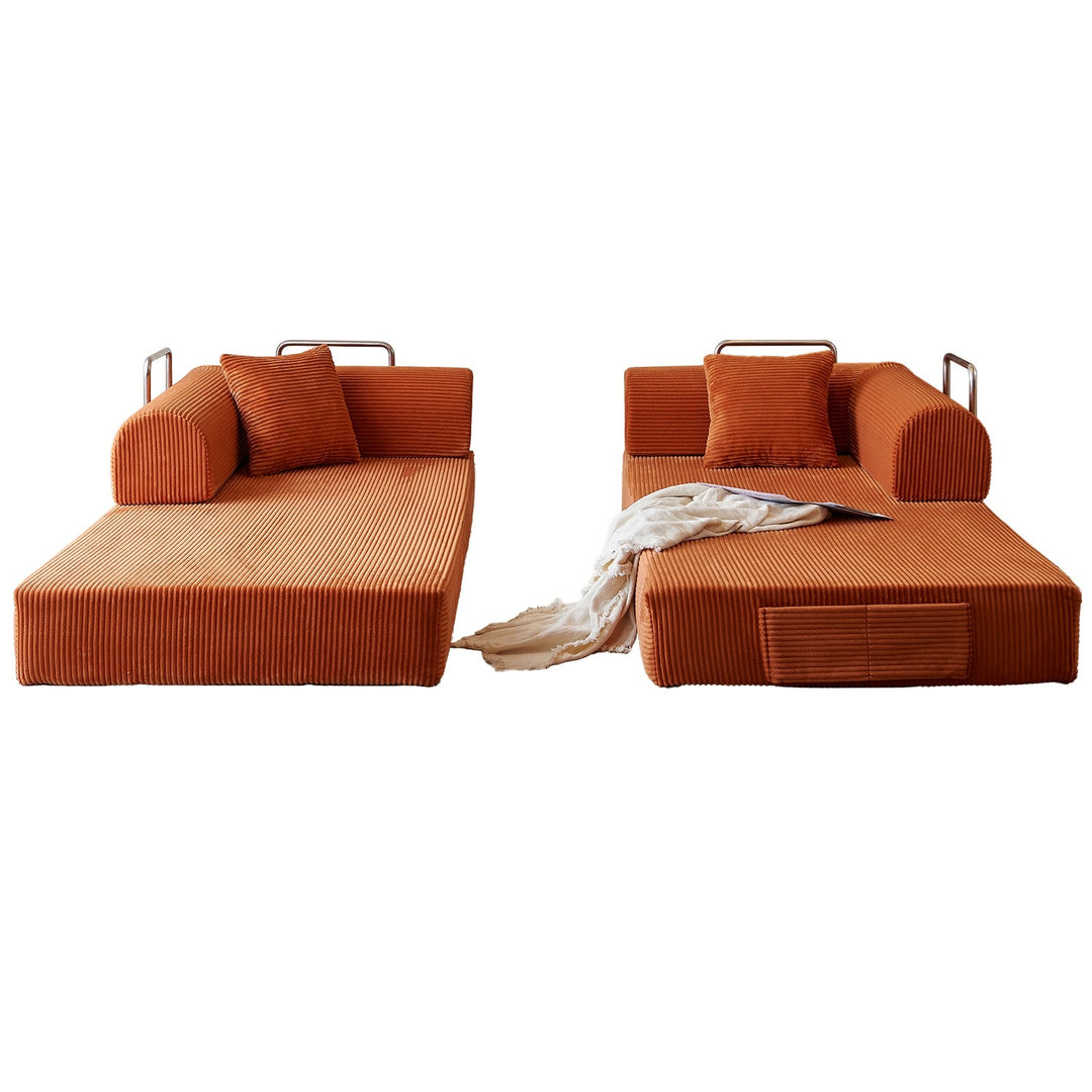 78.8" Convertible Floor Sofa Bed with High Density Foam