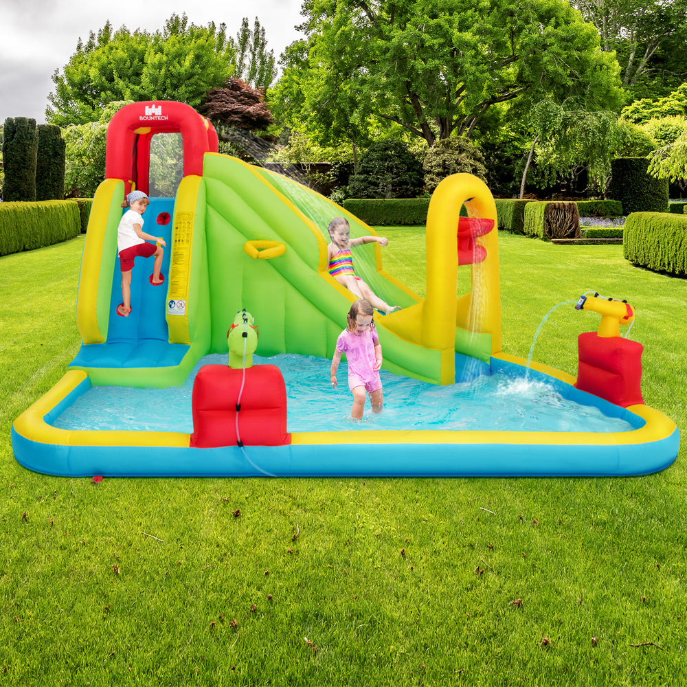 Inflatable Splash Jump Slide Water Bounce without Blower
