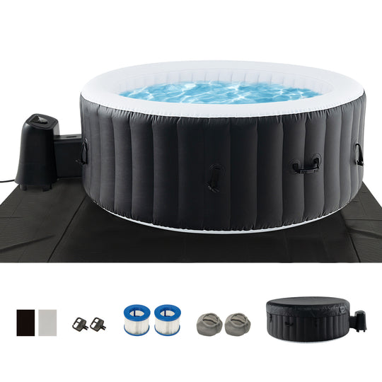 70/80 Inches Round SPA Pool Hottub with 110/130 Air Jets Electric Heater Pump-S