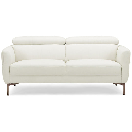 72.5 Inch Modern Fabric Loveseat Sofa Couch with Adjustable Headrest
