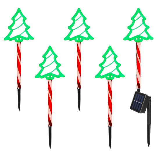 5PCS Christmas Pathway Lights with 8 Modes & Waterproof Design