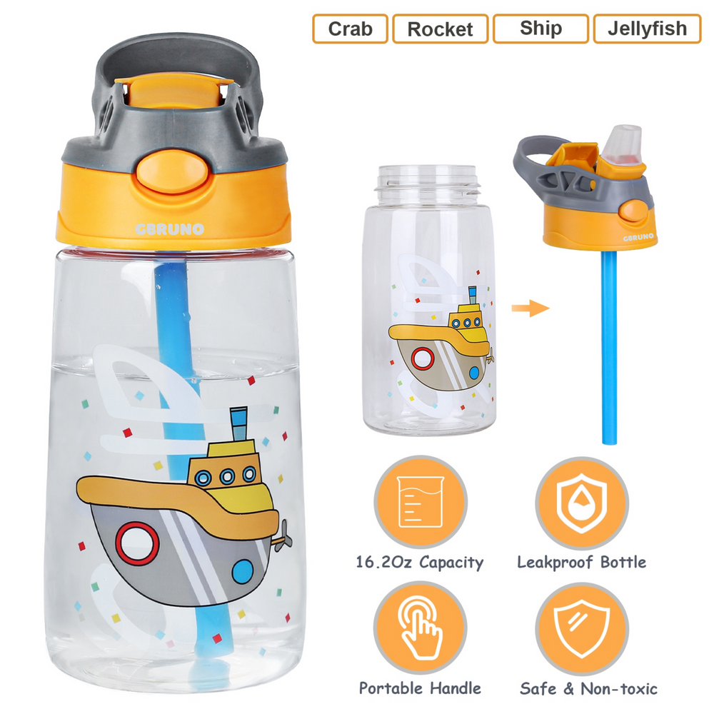 GBruno 16.2Oz Leak-proof Kids Water Bottle